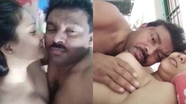 Beautiful village wife's boobs sucking & passionate fucking mms