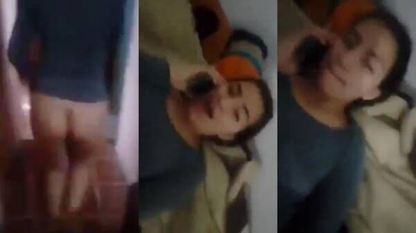 Beautiful desi girl cheating with friend while bf on phone
