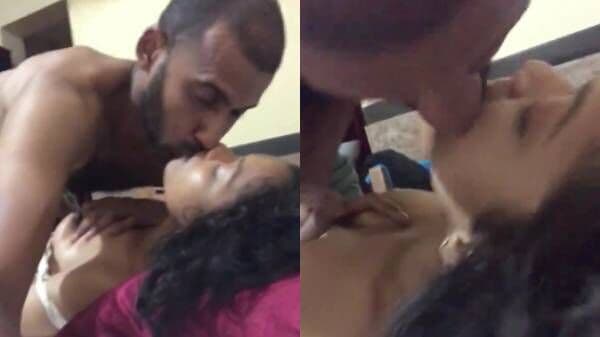 Tamil college girl's hot kissing and giving handjob mms