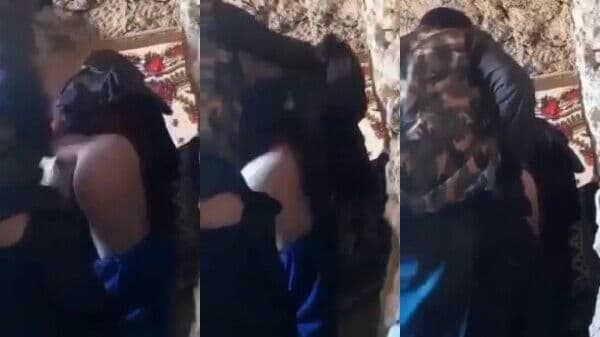 Afghan Pashto girl quick secret doggy sex with bf when alone