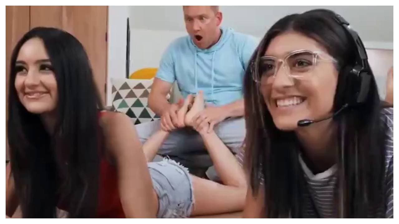 Arousing girlfriend's hot friend during gaming leads to fucking her
