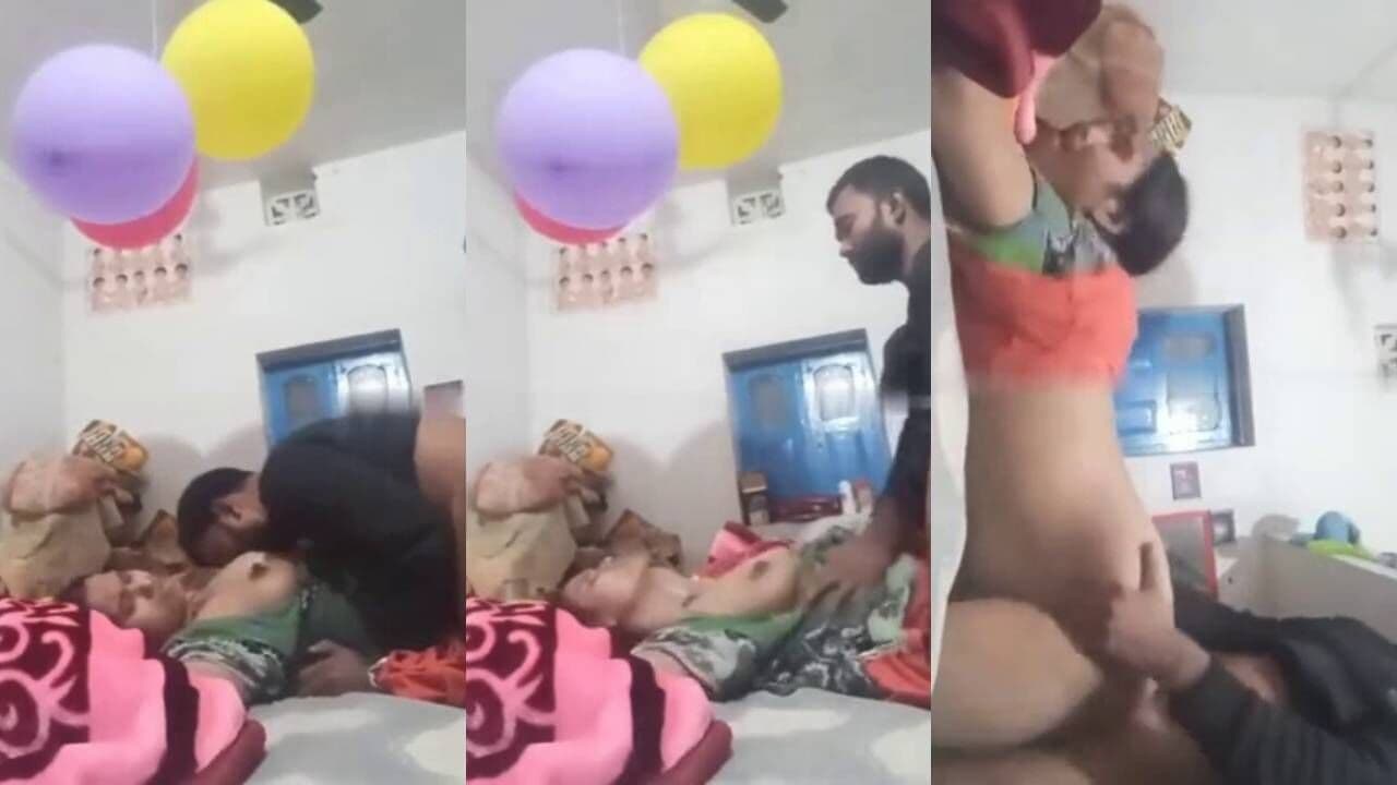 Cheating village bhabhi drilled hard by hubby's friend on birthday